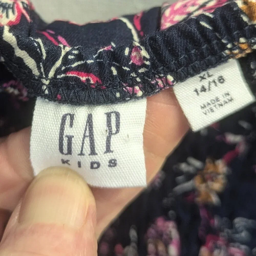 NWT Gap Kids Size XL/14-16 Navy Floral Dress